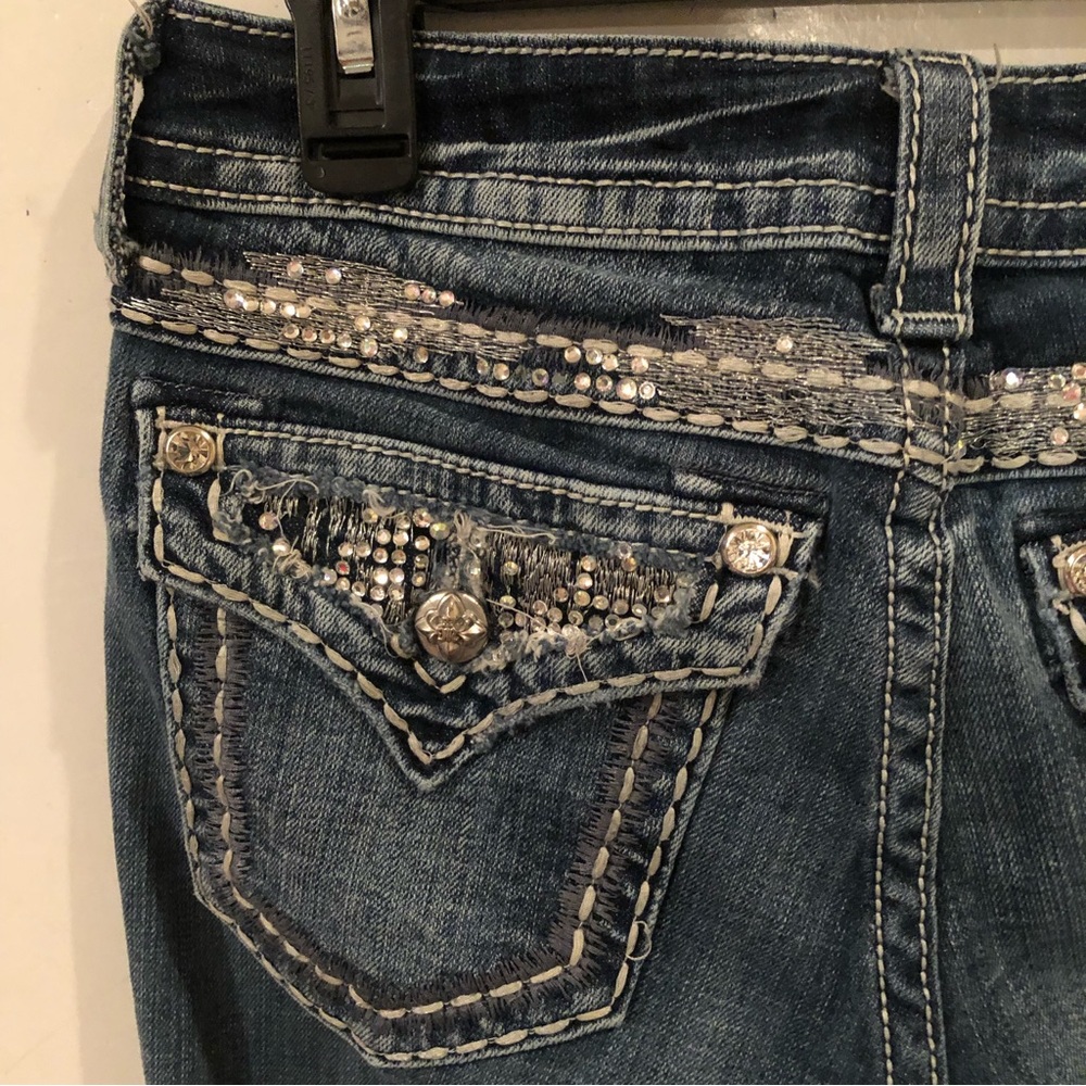 MISS ME Distressed Easy Capri JEANS 28 - Picture 9 of 16